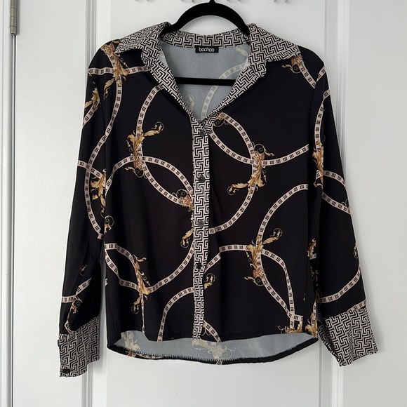 boohoo Versace Blouse (S/M) - Picture 1 of 2